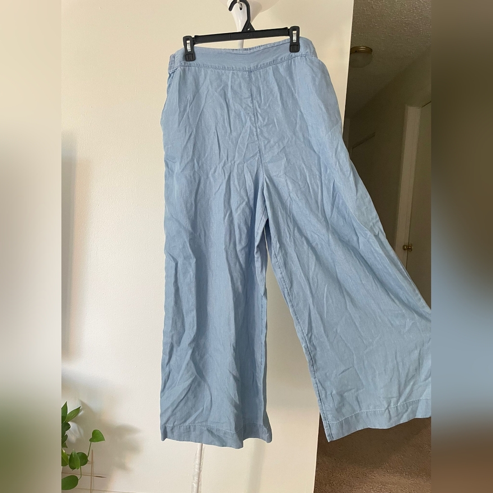 Jessica Simpson Light Blue Wide-Leg Pants